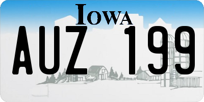 IA license plate AUZ199