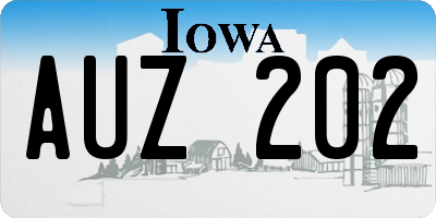 IA license plate AUZ202