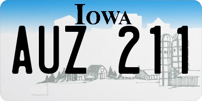 IA license plate AUZ211