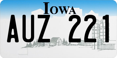 IA license plate AUZ221