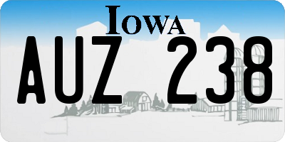 IA license plate AUZ238