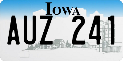 IA license plate AUZ241