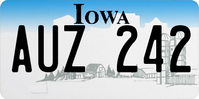 IA license plate AUZ242