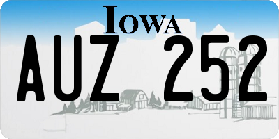 IA license plate AUZ252