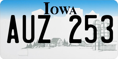 IA license plate AUZ253