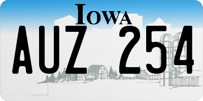 IA license plate AUZ254
