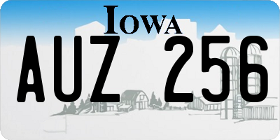 IA license plate AUZ256