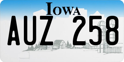 IA license plate AUZ258