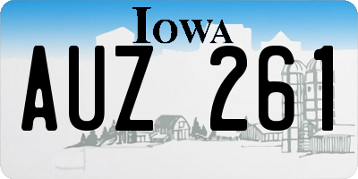 IA license plate AUZ261