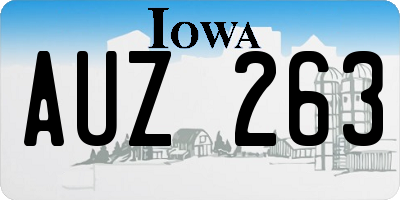 IA license plate AUZ263