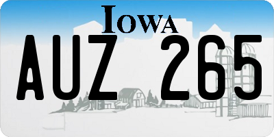 IA license plate AUZ265