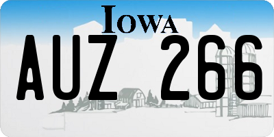 IA license plate AUZ266