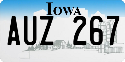 IA license plate AUZ267