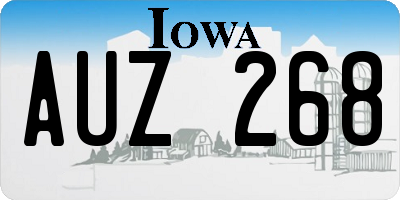 IA license plate AUZ268