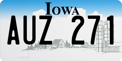 IA license plate AUZ271