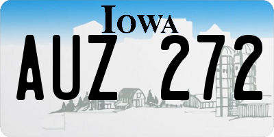 IA license plate AUZ272