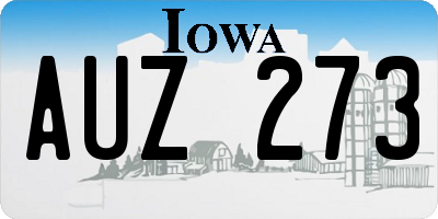 IA license plate AUZ273