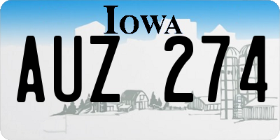 IA license plate AUZ274