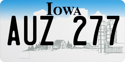 IA license plate AUZ277