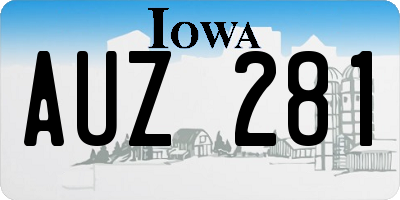 IA license plate AUZ281