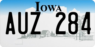 IA license plate AUZ284