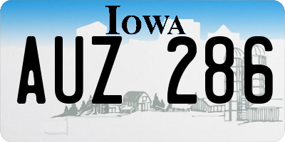 IA license plate AUZ286