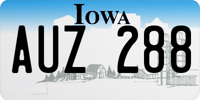 IA license plate AUZ288