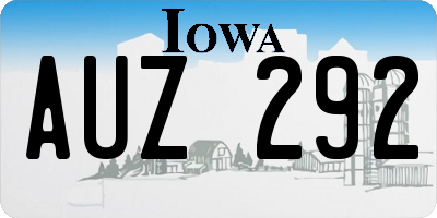 IA license plate AUZ292