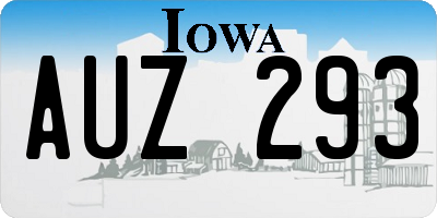 IA license plate AUZ293