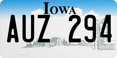 IA license plate AUZ294
