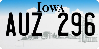 IA license plate AUZ296