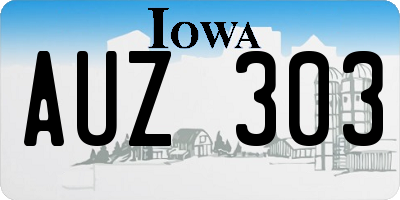 IA license plate AUZ303