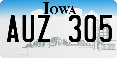 IA license plate AUZ305