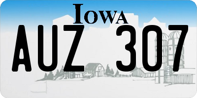 IA license plate AUZ307
