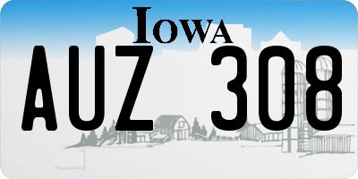 IA license plate AUZ308