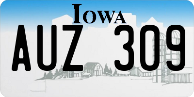IA license plate AUZ309