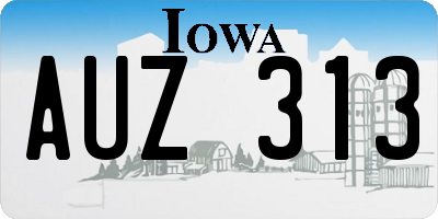 IA license plate AUZ313