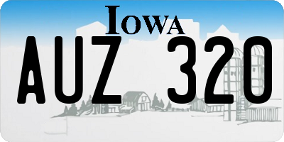 IA license plate AUZ320