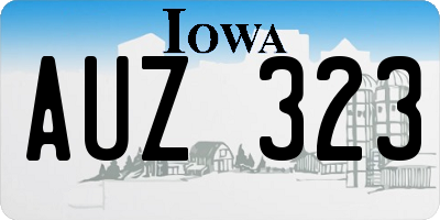 IA license plate AUZ323