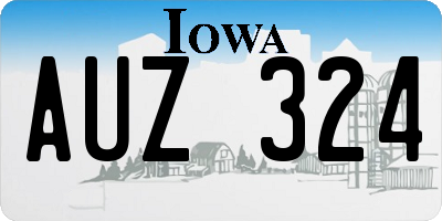 IA license plate AUZ324