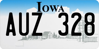 IA license plate AUZ328