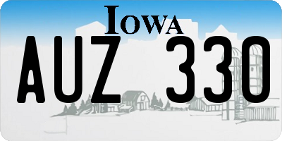 IA license plate AUZ330