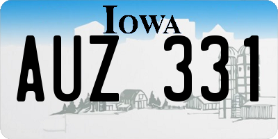 IA license plate AUZ331