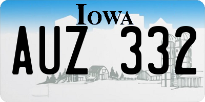 IA license plate AUZ332