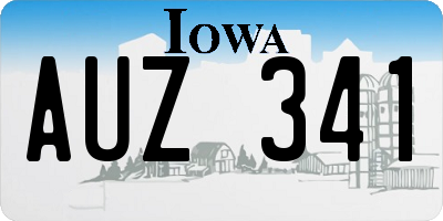 IA license plate AUZ341