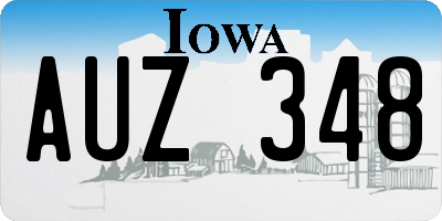 IA license plate AUZ348