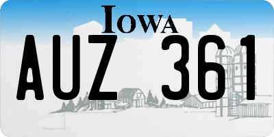 IA license plate AUZ361