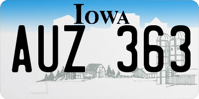 IA license plate AUZ363