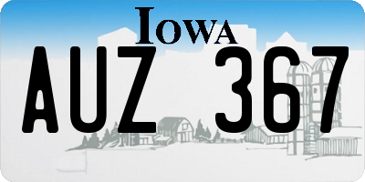 IA license plate AUZ367