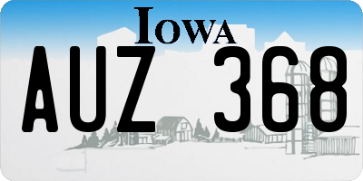 IA license plate AUZ368